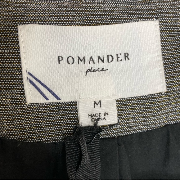 Pomander Place Coventry Metallic Keira Mini Dress-Women’s M-Gray/Gold-Preppy-NEW - Picture 6 of 10